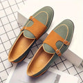 Oxford Canvas Suede Slip-Ons