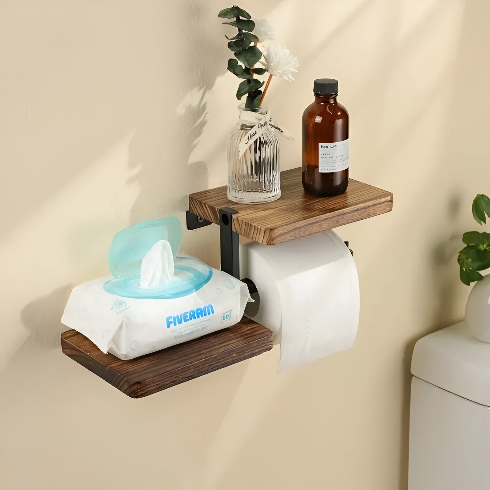 Aidili Oak Wall Rack