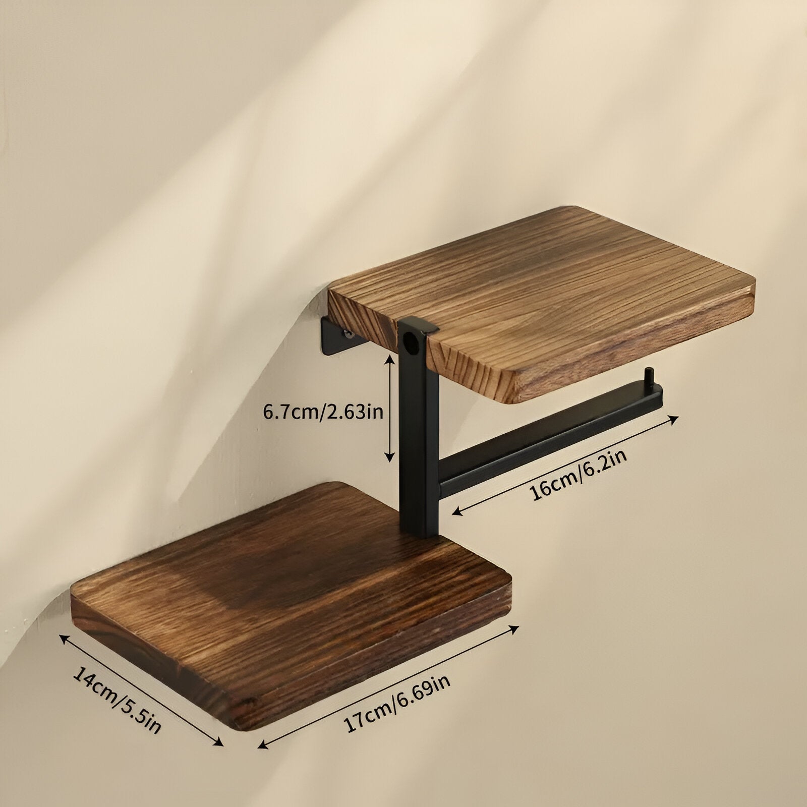 Aidili Oak Wall Rack