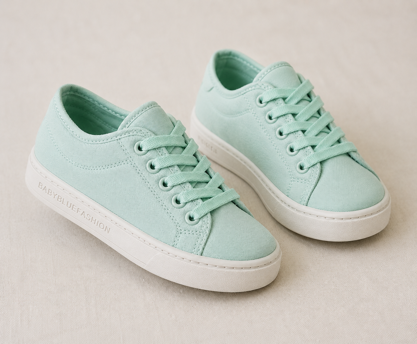 Baby Blue Fashion Mint Green Casual Sneakers
