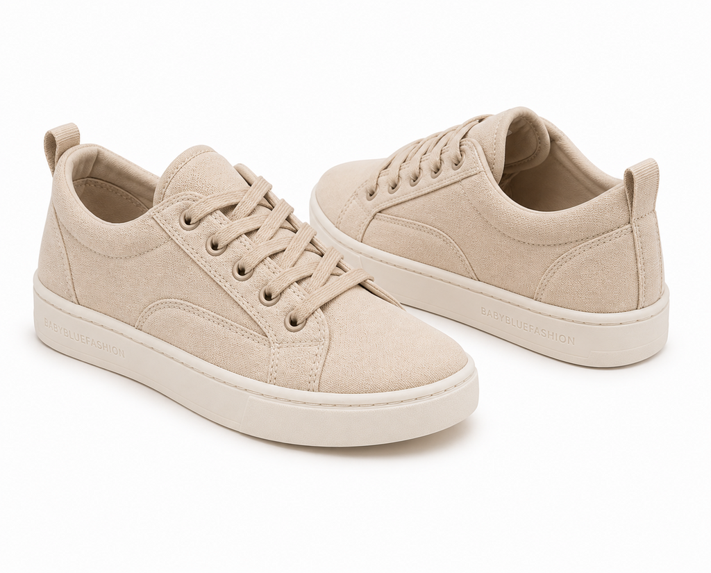 Baby Blue Fashion Sand Beige Casual Sneakers