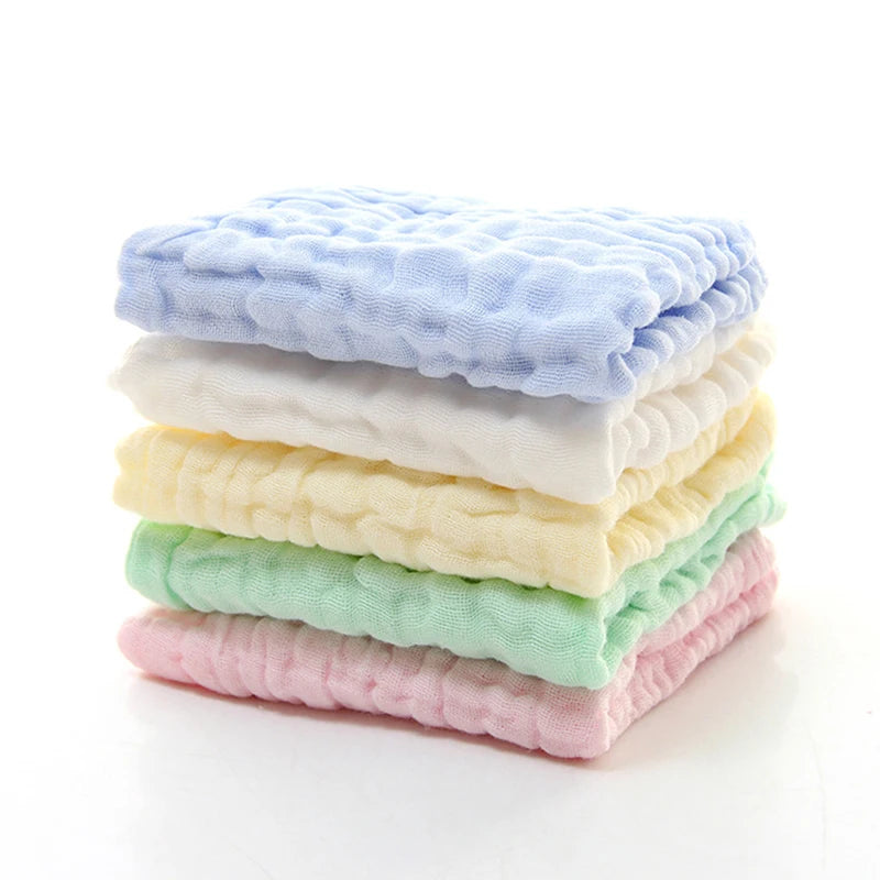 Baby Muslin Washcloth Towel Set Cotton Squares 30x30cm