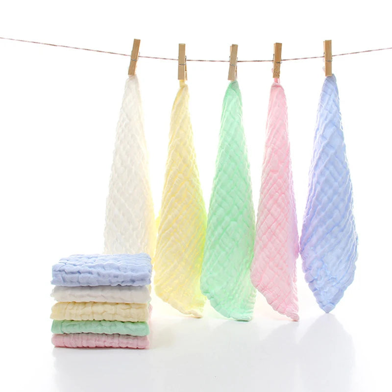 Baby Muslin Washcloth Towel Set Cotton Squares 30x30cm