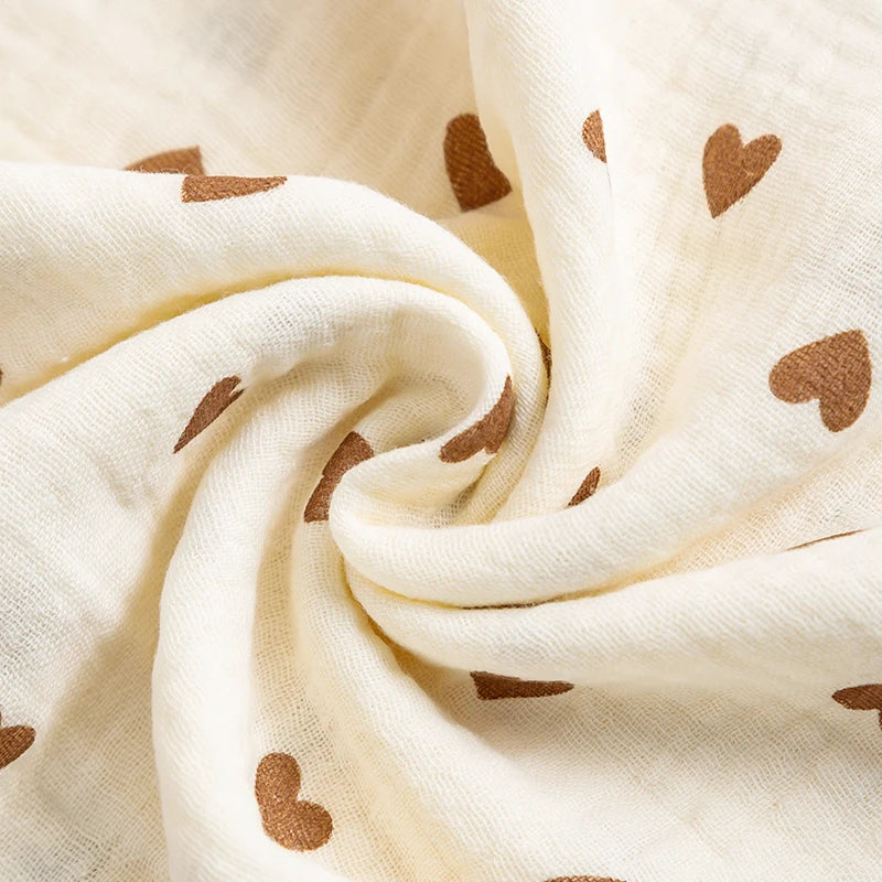 Soft Muslin Baby Swaddle Blanket 2-Layer Cotton Gauze