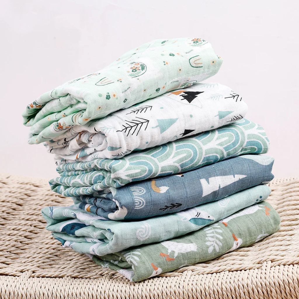 Baby Muslin Swaddle Blanket 100% Cotton Multi-Purpose