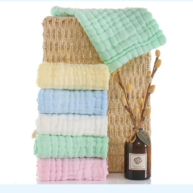 Baby Muslin Washcloth Towel Set Cotton Squares 30x30cm