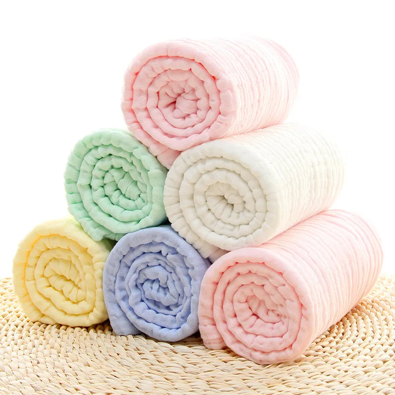 Baby Muslin Washcloth Towel Set Cotton Squares 30x30cm