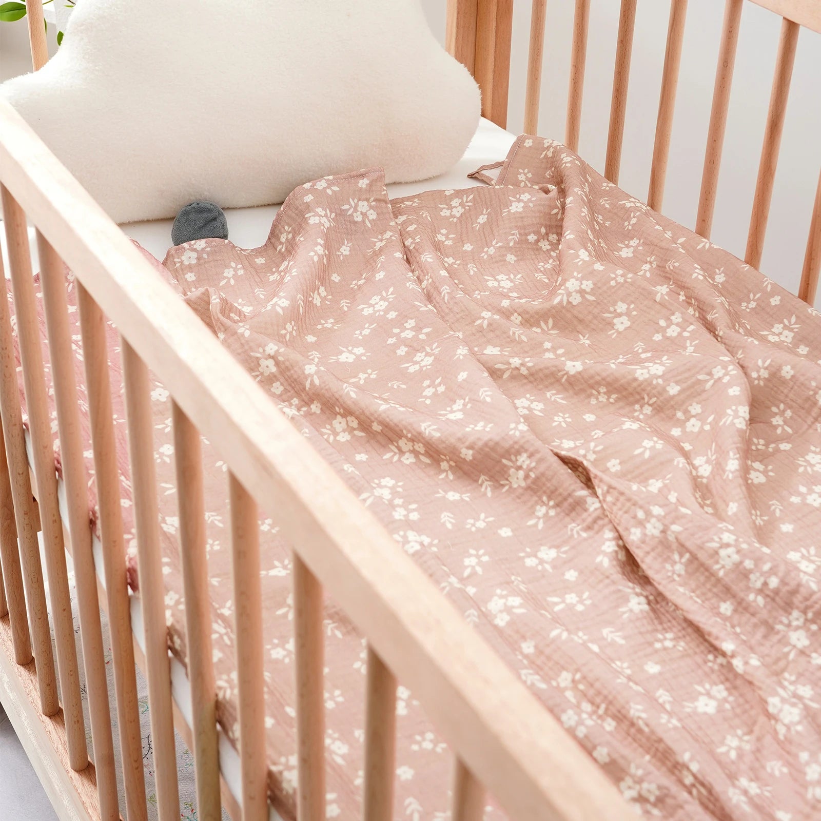 4-Pack Cotton Baby Muslin Swaddle Blankets 100 x 100 cm