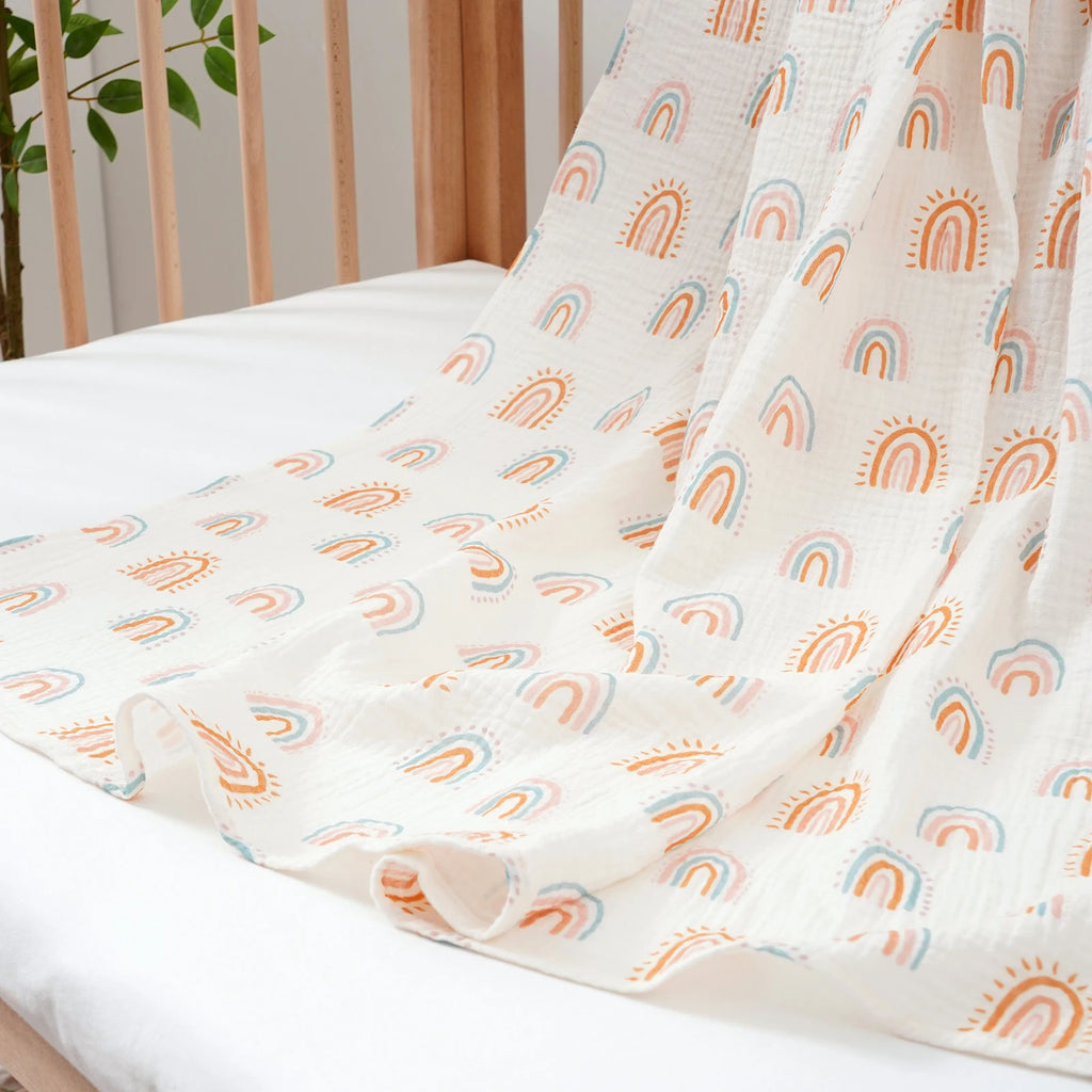 4-Pack Cotton Baby Muslin Swaddle Blankets 100 x 100 cm