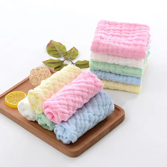 Baby Muslin Washcloth Towel Set Cotton Squares 30x30cm