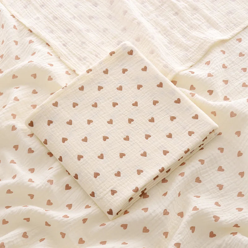 Soft Muslin Baby Swaddle Blanket 2-Layer Cotton Gauze