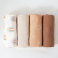 4-Pack Cotton Baby Muslin Swaddle Blankets 100 x 100 cm