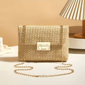 Woven Strawlock Crossbody Bag