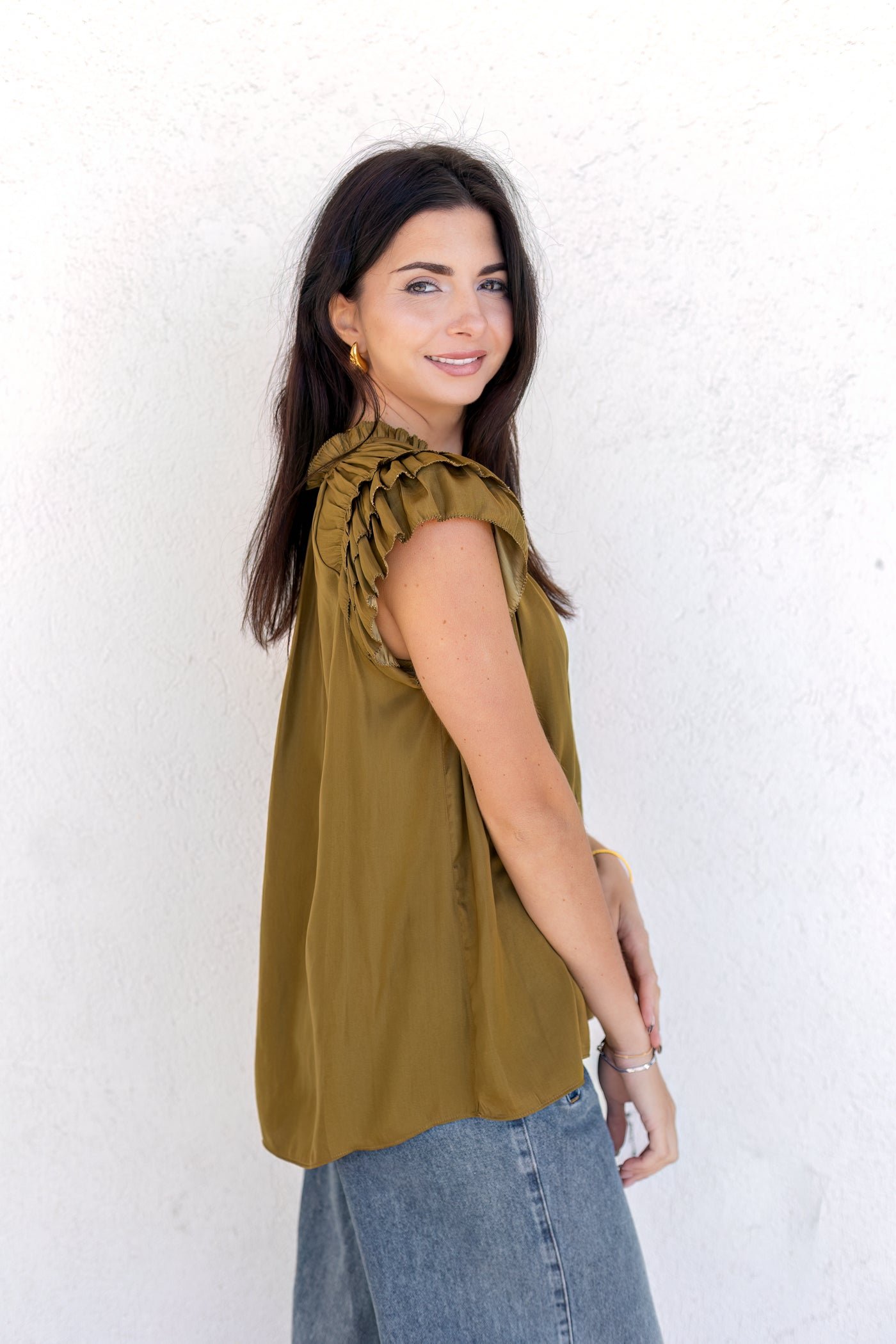 MILA GREEN TOP - Image 3